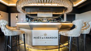 The stylish and decadent Moet & Chandon Champagne bar - Hythe Imperial Hotel, Spa & Golf, Hythe, Kent