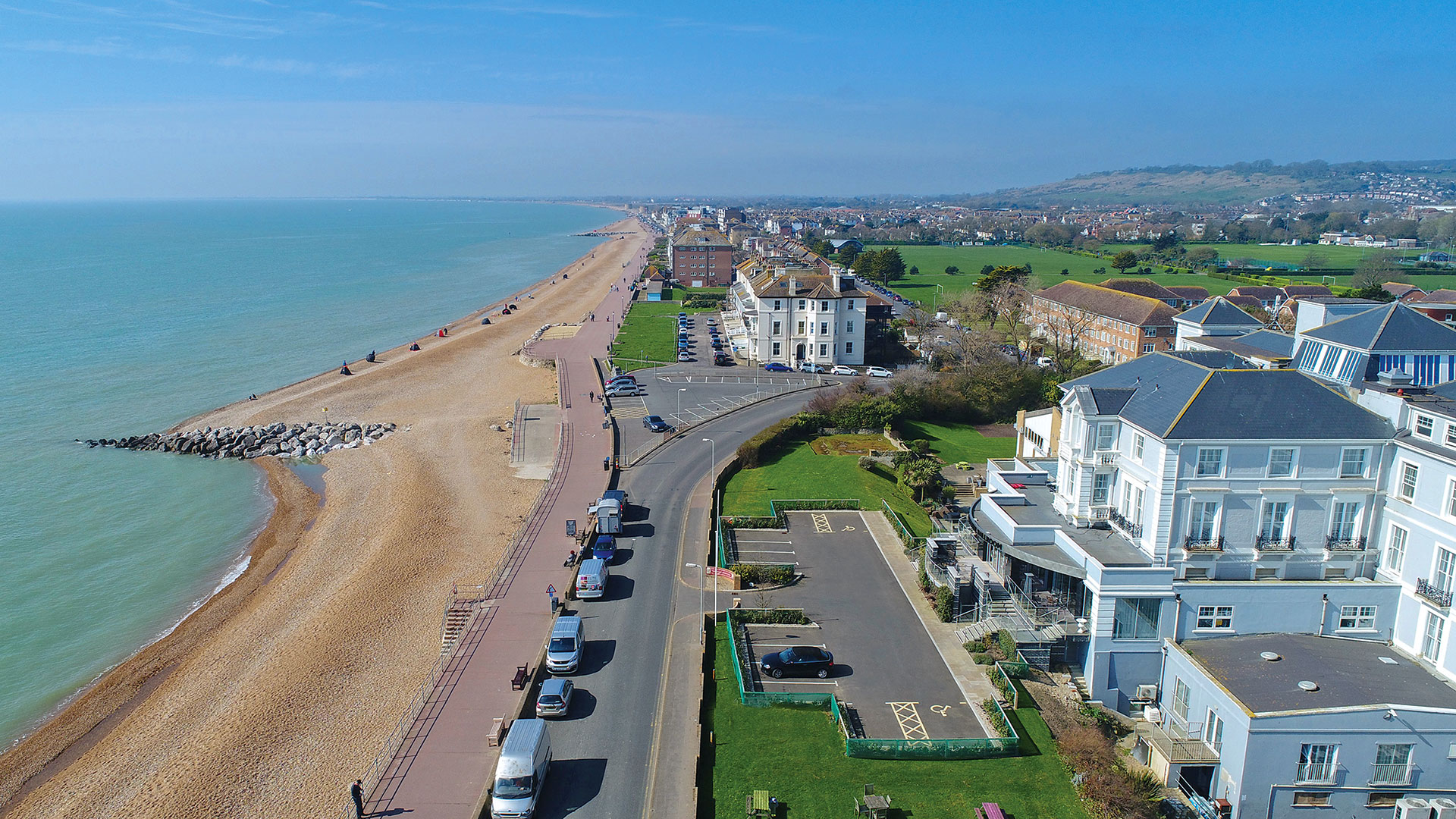 The hotel located right on the seafront - Hythe Imperial Hotel, Spa & Golf, Hythe, Kent