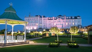 The hotel and gardens in lights at twilight - Hythe Imperial Hotel, Spa & Golf, Hythe, Kent