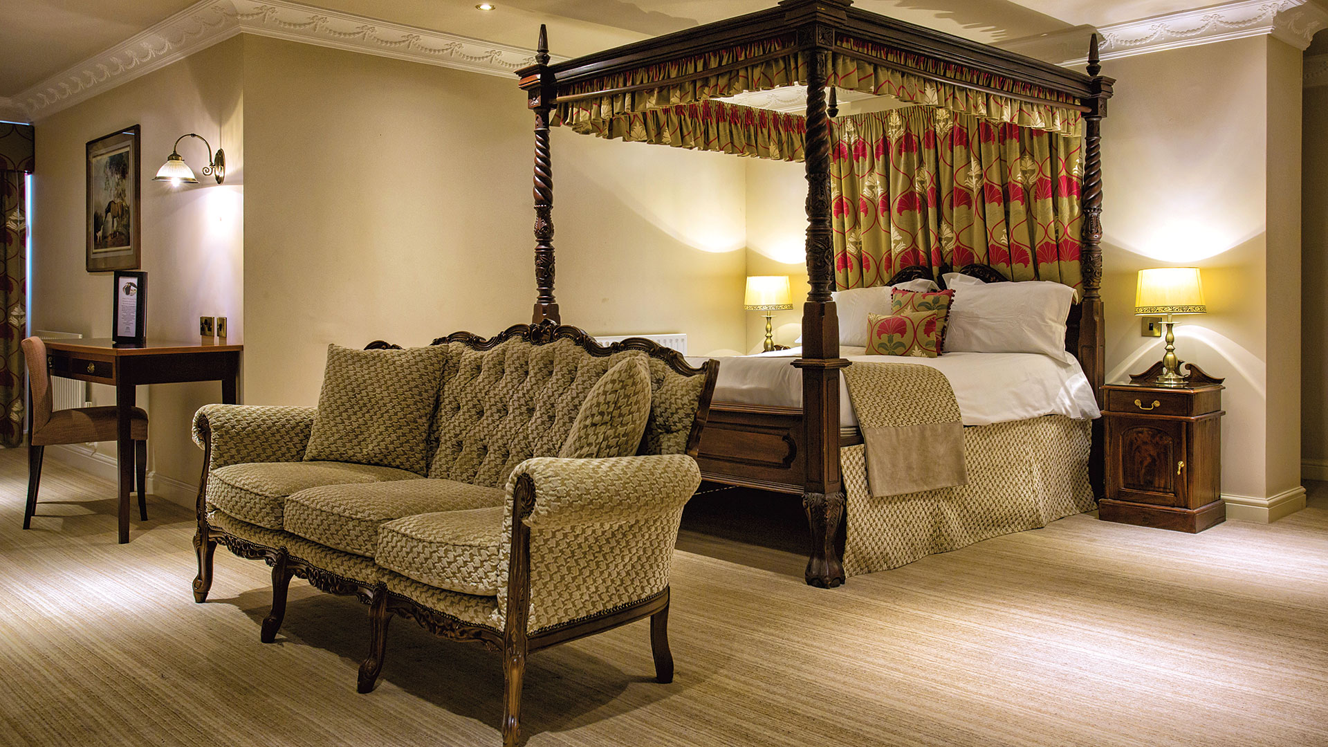 Four poster bed in a superior room - Waterton Park Hotel, Wakefield