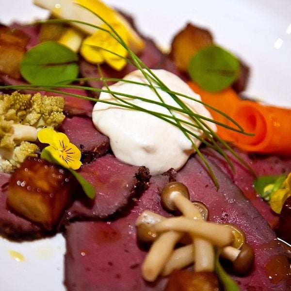 Beef Carpaccio served in the Restaurant - Whitley Hall Hotel, Sheffield