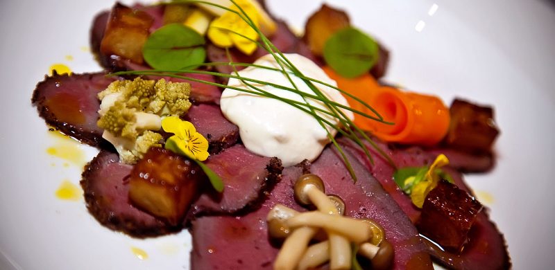 Beef Carpaccio served in the Restaurant - Whitley Hall Hotel, Sheffield
