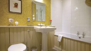 The bathroom of a Luxury room - Whitley Hall Hotel, Sheffield