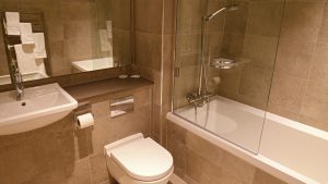 Bathroom in a standard bedroom - Wrightington Hotel & Spa, Wigan