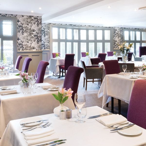 The award winning restaurant set for dining - Deans Place Hotel, South Downs