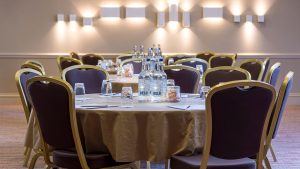 Cromwell Suite set Banquet style- Donnington Valley Hotel, Golf & Spa, Newbury