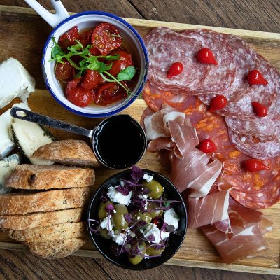 Charcuterie board in the Winepress Restaurant - Donnington Valley Hotel, Golf & Spa, Newbury