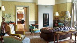 Comfortable seating and modern decor in the lounge - Ilsington Country House Hotel & Spa, Dartmoor