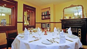 The two AA Rosette awarded restaurant set for dinner - Ilsington Country House Hotel & Spa, Dartmoor
