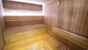 The sauna - Ilsington Country House Hotel & Spa, Dartmoor