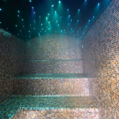 Ultimate relaxation in the mood lit steam room - Ilsington Country House Hotel & Spa, Dartmoor