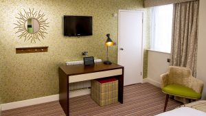 Desk area in a classic double room - Maids Head hotel, Norwich