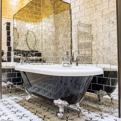 Claw foot bath in the bathroom of the Paston Suite - Maids Head hotel, Norwich