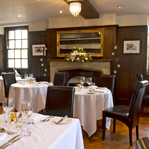 Gilroy's Restaurant set for dinner - The Morritt Hotel & Garage Spa, Co. Durham