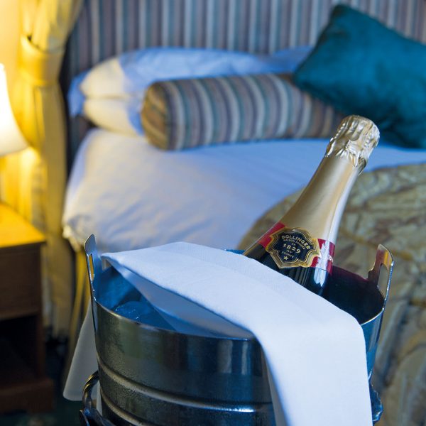 Bottle of Champagne in the King James I Suite - Prince Rupert Hotel, Shrewsbury
