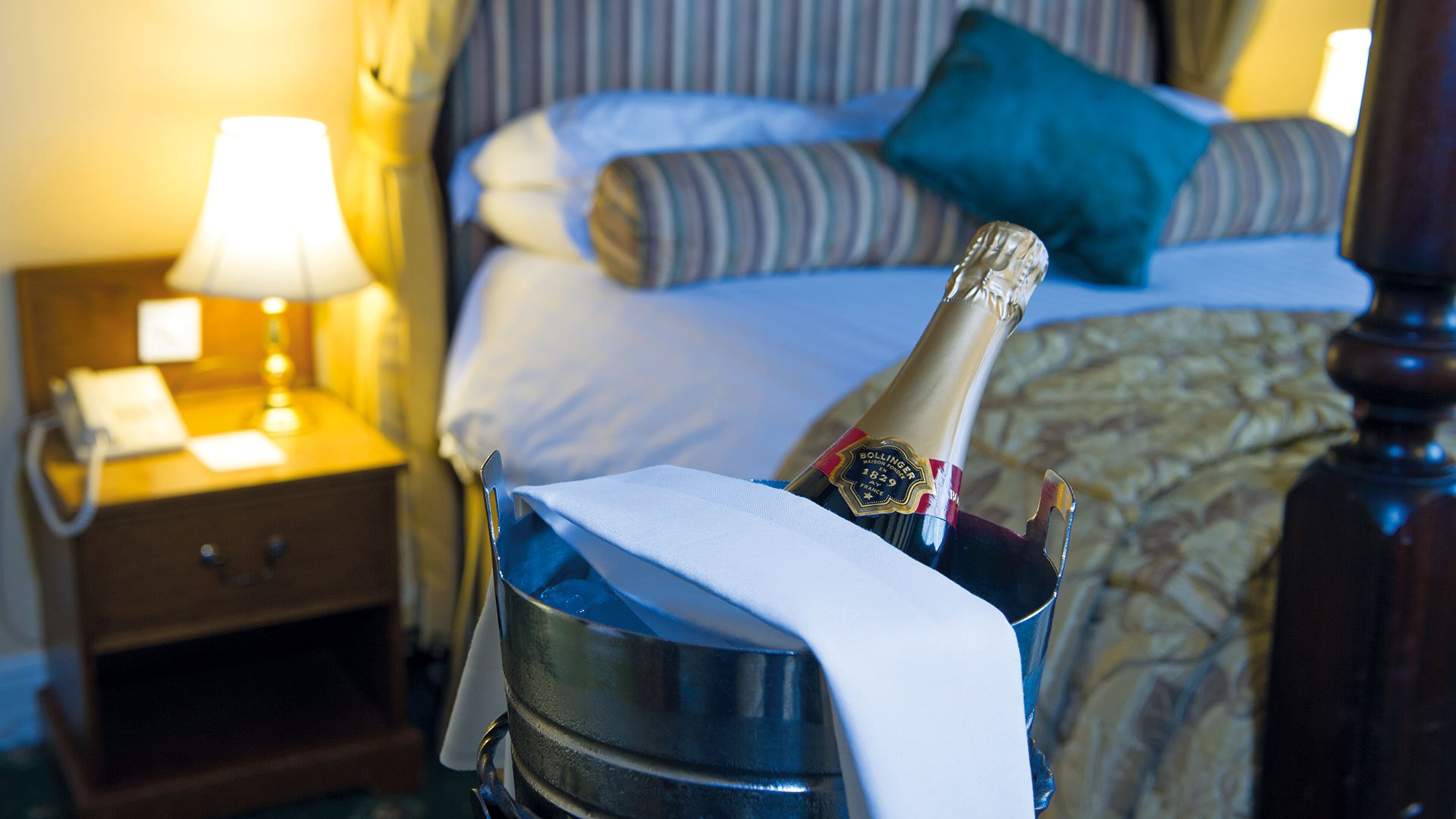 Bottle of Champagne in the King James I Suite - Prince Rupert Hotel, Shrewsbury