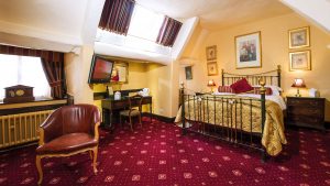 Bedroom area in the Prince Maurice Suite - Prince Rupert Hotel, Shrewsbury