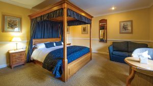 Four poster bed in a Superior Room - Prince Rupert Hotel, Shrewsbury