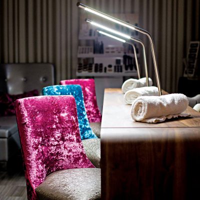 Sparkly chairs in the Nail Bar - Ramside Hall Hotel, Golf & Spa, Co. Durham