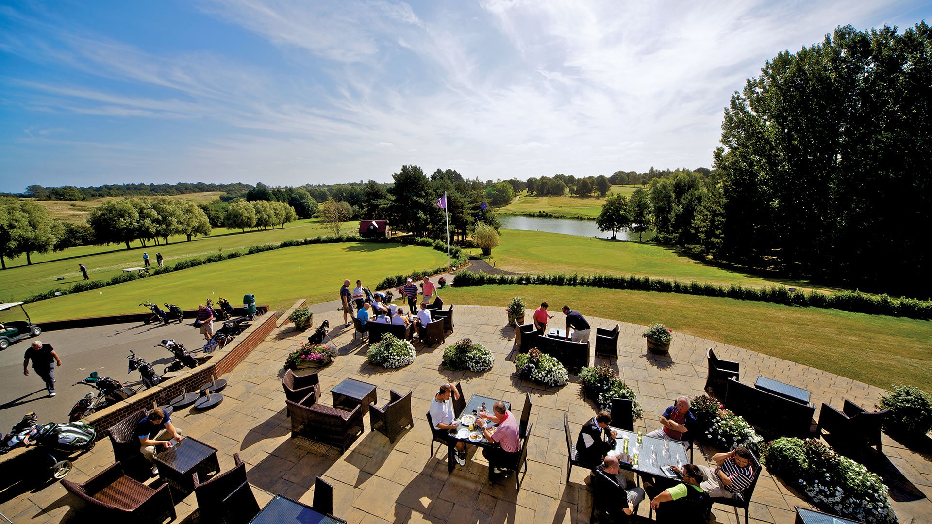 stoke by nayland hotel golf spa, suffolk bar terrace