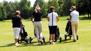 Four women about to enjoy a round of golf - Stoke by Nayland Hotel, Golf & Spa