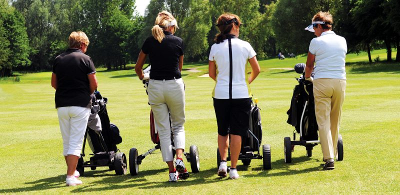 Four women about to enjoy a round of golf - Stoke by Nayland Hotel, Golf & Spa