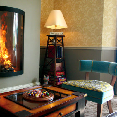 Games in the lounge - Ilsington Hotel, Dartmoor