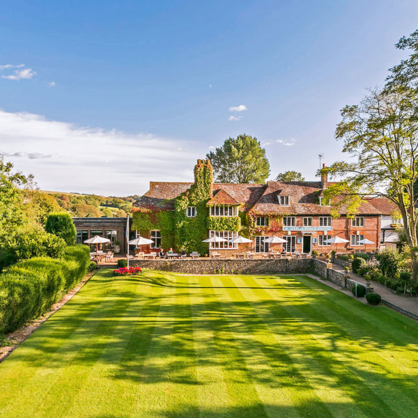The hotel overlooking the lawn and grounds - Deans Place Hotel, Alfriston