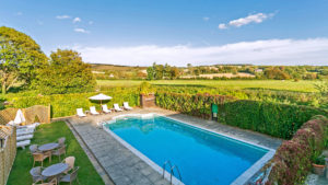 The outdoor pool overlooking the fields - Deans Place Hotel, Alfriston