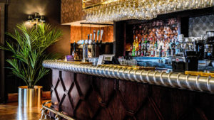 The ornate and well stocked bar - Hardwick Hall Hotel, Sedgefield