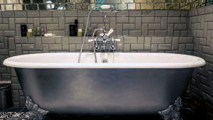 Clawfoot bath in the bathroom of the Celebration Suite - Hardwick Hall Hotel, Sedgefield