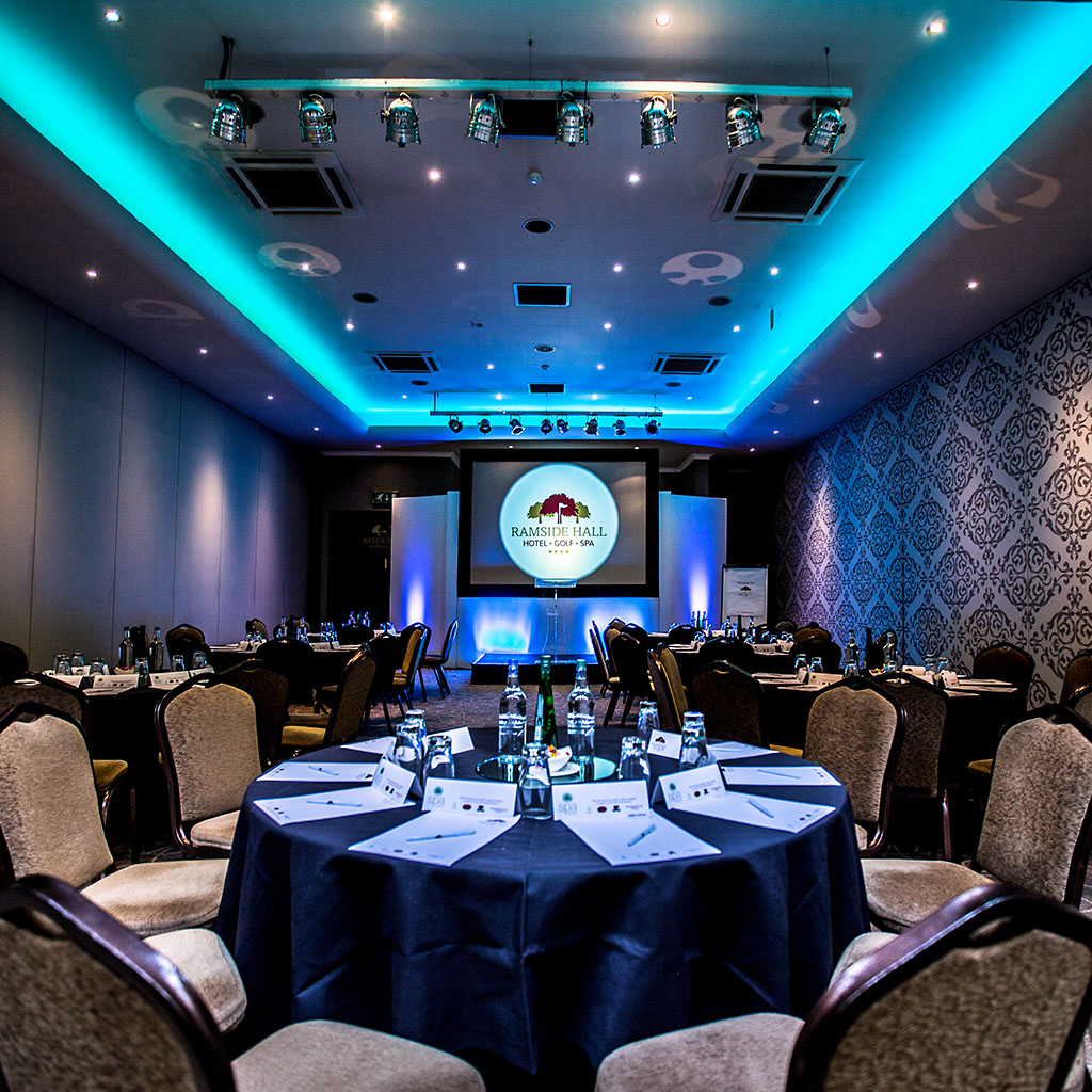 Meeting room set up Cabaret style - Ramside Hall Hotel, Durham