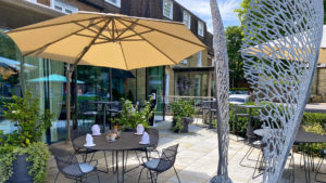 Terrace in the sunshine - Gonville Hotel, Cambridge