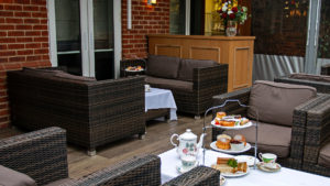 Afternoon Tea on the terrace - Milford Hall Hotel, Salisbury