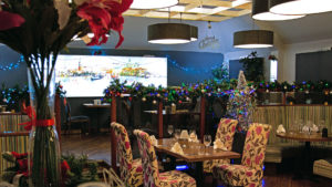 Milano's Restaurant set for dinner at Christmas - Milford Hall Hotel, Salisbury