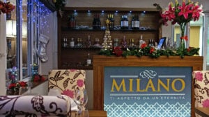 Milano's Restaurant set for dinner at Christmas - Milford Hall Hotel, Salisbury