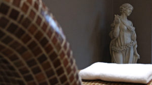 Heated loungers in the Lime Tree Spa - Milford Hall Hotel, Salisbury