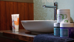 Products being used in the Lime Tree Spa - Milford Hall Hotel, Salisbury