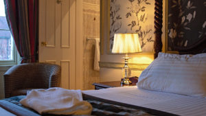 Four poster bed in a traditional double room - Milford Hall Hotel, Salisbury