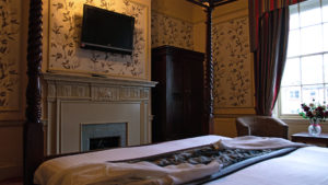 Four poster bed in a traditional double room - Milford Hall Hotel, Salisbury