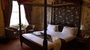 Four poster bed in a traditional double room - Milford Hall Hotel, Salisbury
