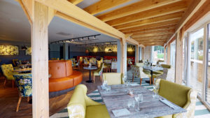 Orangery Restaurant set for dinner - Van Dyk Hotel, Chesterfield