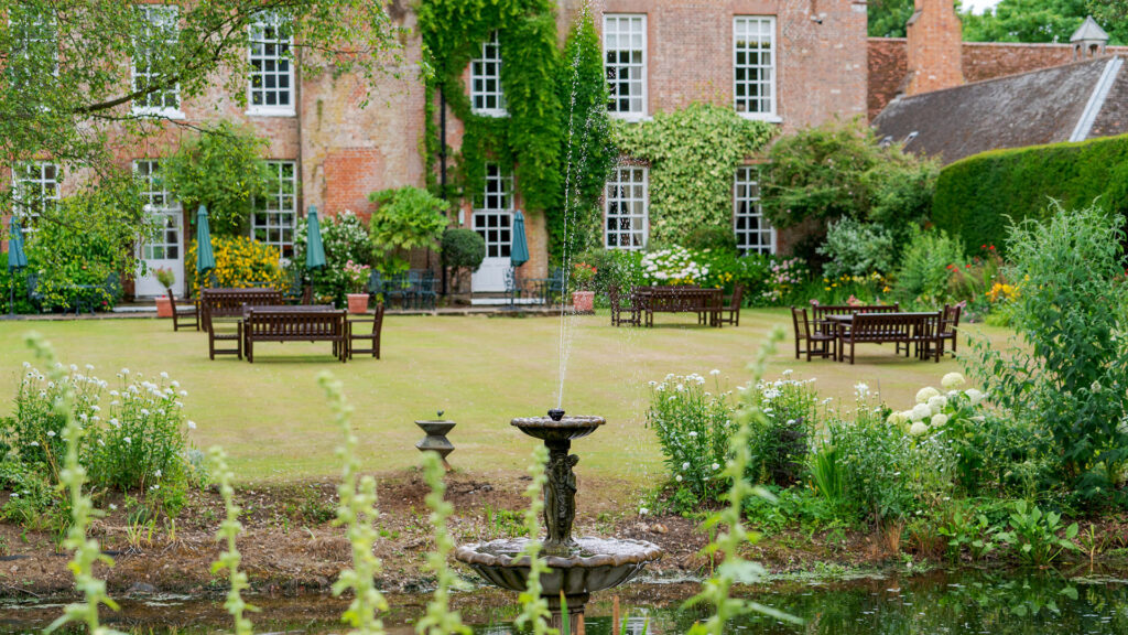 Hintlesham hall hotel, Suffolk, Gardens view - Classic British Hotels