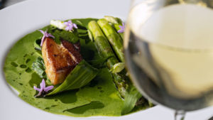 Photo of a dining plate showcasing fine cuisine at Gonville Hotel, Cambridge