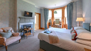 Luxurious deluxe double room at The Jockey Club, Newmarket.