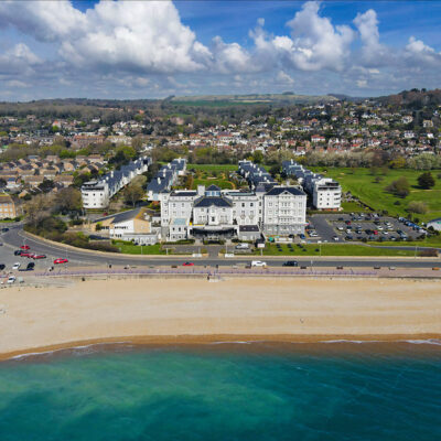 Aerial View of Hythe imperial hotel golf spa in Hythe, Kent - Classic British Hotels