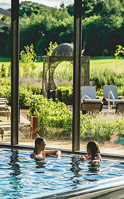 Ramside hall hotel golf and spa, Durham, indoor hydrotherapy pool view - Classic British Hotels
