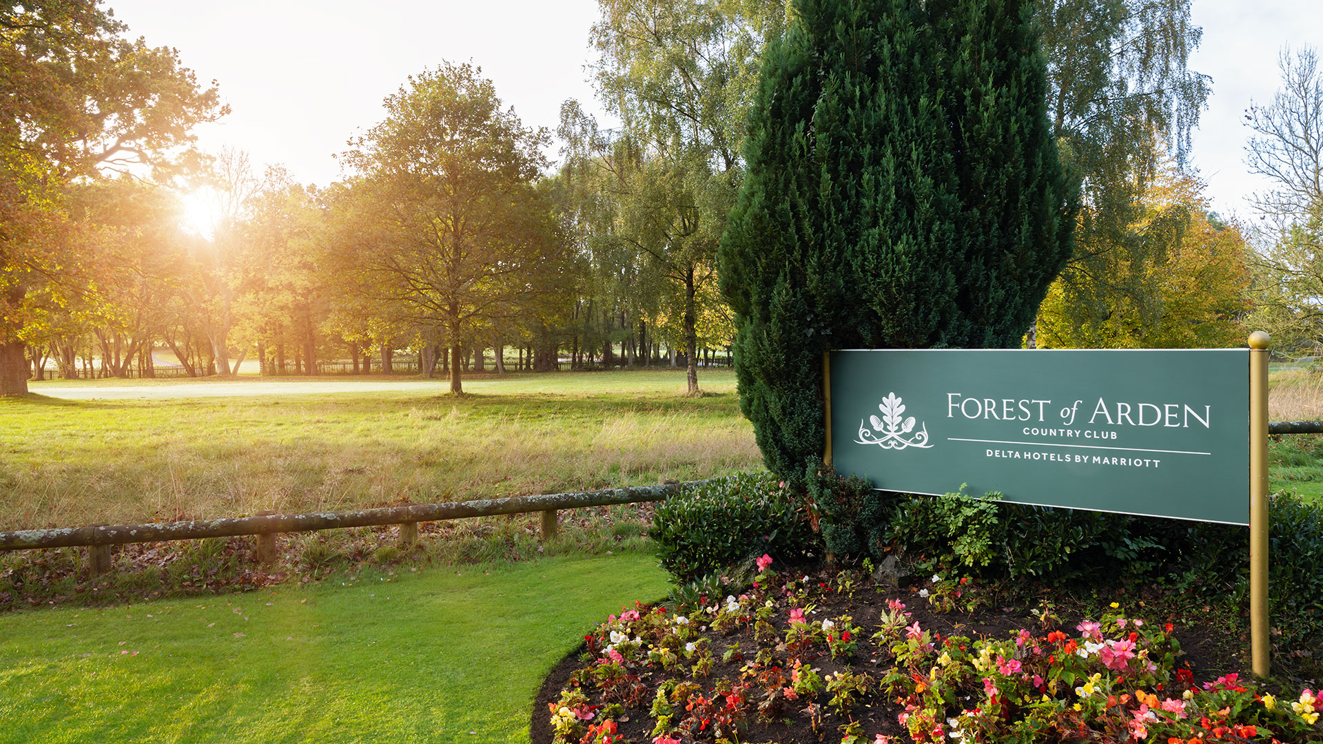 Welcoming signage at Forest of Arden Hotel, Birmingham Meriden, guiding guests to the entrance